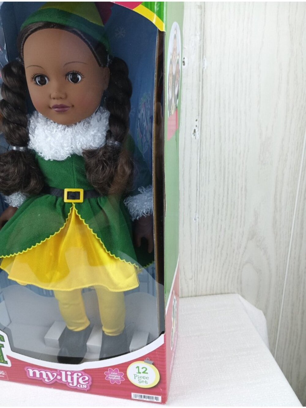 My Life as Buddy the Elf 18" Doll Dark Black Hair Christas Movie baby doll - Picture 6 of 15